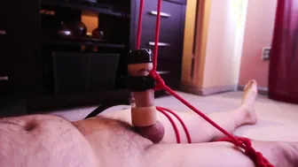 Guy edged and milked to two ruined orgasms by Venus 2000 machine