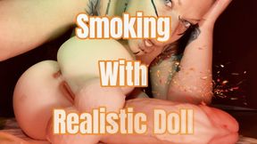 Smoking with realistic toy