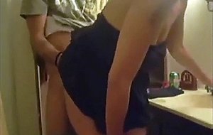 Fucking not cousin discreetly in bathroom