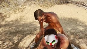 the curious clown  super orgy with viktor rom, pablo y sebas & leo bulgari - cruising at maspalomas dunes!!! - full video!!!