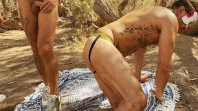 the curious clown  super orgy with viktor rom, pablo y sebas & leo bulgari - cruising at maspalomas dunes!!! - full video!!!