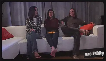 Steamy Threesome Movie Night with MILF & Partner