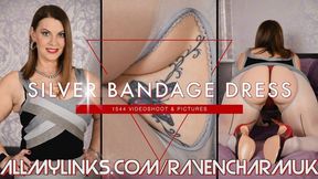 1544 Silver Bandage Dress VideoShoot