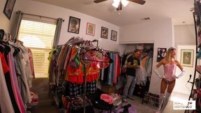 Bts - Tanned Blonde Addison Shows off Her Boobs and Pussy!