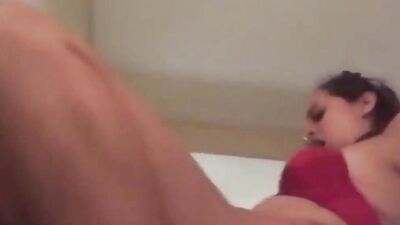 Bearded dude has his lustful girlfriend riding him like a cowgirl