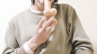 【Shemale】blowjob, ejaculation with palm