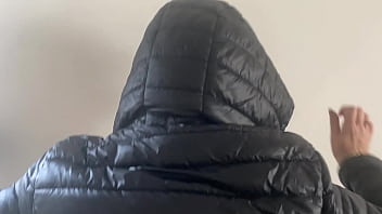 Public Tease in Torn Leggings &ndash_ Blowjob &amp_ Doggy with Double Cum on My Black Downjacket