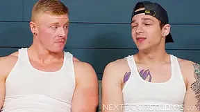 Jayden Marcos, Danny Parker And Alex Tanner In Ginger Sexy Muscle Spitroasted By Hunk Roomies