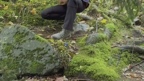 Filmed Pissing Urgently by the River