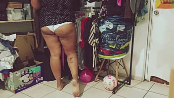 Chubby Latina wife caught on camera