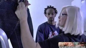 Horny painters painted GILF Lacey Starrs alluring face with their milky cum