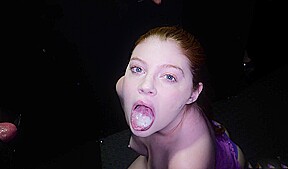 That's it Eve, now swallow it!