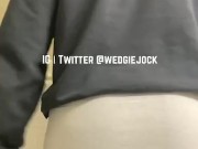 Jock changes while wearing tighty whities