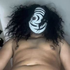 Obtio solo cosplay with oily cumshot