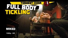 Helpless Brunette Gaga Tied and Tickled on the Tickle Chair | Intense Foot Tickling on Ticklish Feet with Hands, Hairbrush and Toothbrush