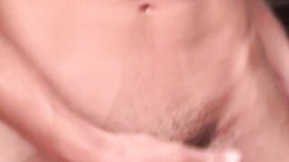 Youngster with nice abs participates in a solo amateur video