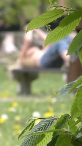 Watch Me From Behind Trees When I Make Naked in Park and Milking My Boobs