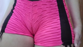 Hot in shorts and micro panties