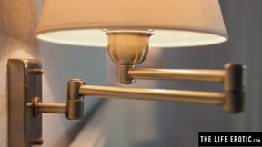 ”Horny babe Emily J rubs & fingers that bushy beaver”