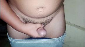 Man solo masturbating Creampie