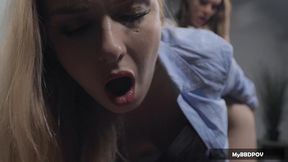 hot office lesbian sex - kitana lure & lucy heart
