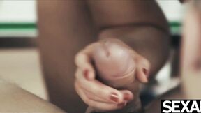 Sexy dancer gives her lover a wild blowjob & cowgirl fuck