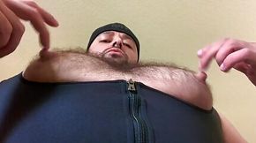 Dominant Daddy With Pumped Hairy Muscle boobs Verbal Worship