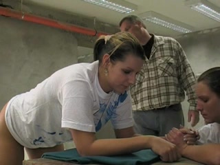 Great butt caning for two delicious teen sluts