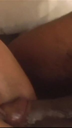 Hot MILF bangs hard on his big black cock