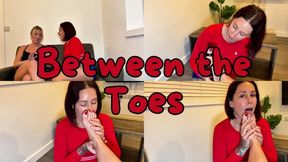 Between The Toes - Lesbian MILF Foot Worship - Foot Fetish - Toe Sucking - Sweaty Feet