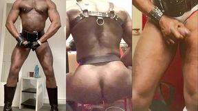 black muscle butt delivers flex butt exposure prostate play & load bust extravaganza