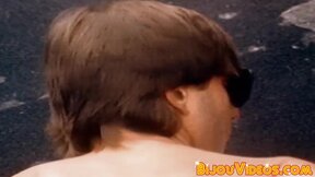Stud tugs on his cock until it erupts with a bunch of cum