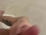 Stroking my cock until I CUM