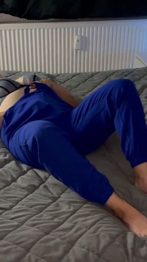 Masturbating on the bed in a bra. Multiple orgasms trembling twitching moaning vibrator satisfyer foreplay before&hellip;   Clip 2