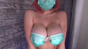 Quarantined girl with huge tits eats Cum after quick hook-up with BF