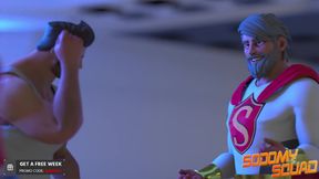 Sodomy Squad - Gay Superhero Battle Fucks Evil Stepbrother To Save Fucktropolis