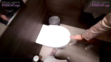 Public Agent - 18 Babe Suck Dick in Toilet Wendis & Drink Coffee with Cum / Kiss Cat