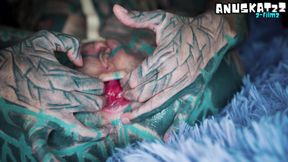 Inked Skinny Teens Minxs Latex Gape and Prolapse Masturbation, and Orgasm