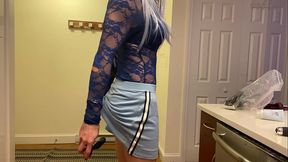 Sexy Crossdresser Puts Vibrating Butt Plug in Ass