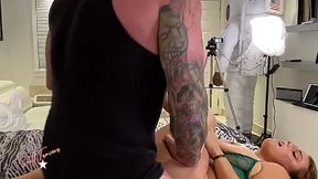 big tits beauty paris knight gets mouthful of cum! by scott trainor