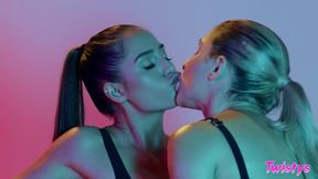 Kinks Gym Interracial Lesbian Heat Turns Into Passion