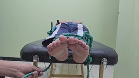 Sheila's full wrapped up tickling session (feet camera)