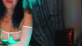 Nervous camgirl smokes before you play