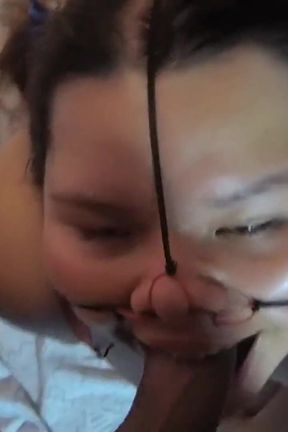 I Fuck Her Beautiful Face, I Cum Inside Her Nostrils and the Cum Comes Out of Her Mouth
