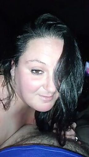 Milf sucks off husband's friend while he's away