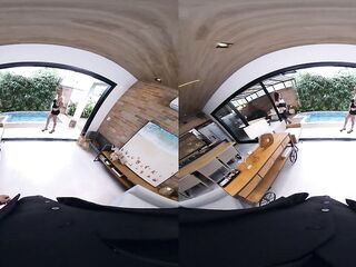 2 Lalin girl Transsexuals on Your Schlong at One time in VR Trio