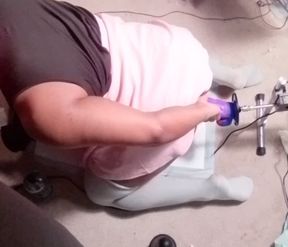 Crossdresser Getting Prostate Pounded By Big Dildo Fuck Machine