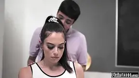 Penney Play And Ricky Spanish - Teacher Watches Her Teen 18+ Student 18+ Get Anal Fucked By Stepson