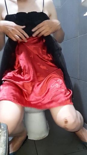 Cum Inside Satin Silk Lining From Beautiful Dress