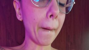 Social Media Model @annyrussell @Saliva & #Naked #Sexy #Glasses Porn #Brunette hot movie | Tik.Porn